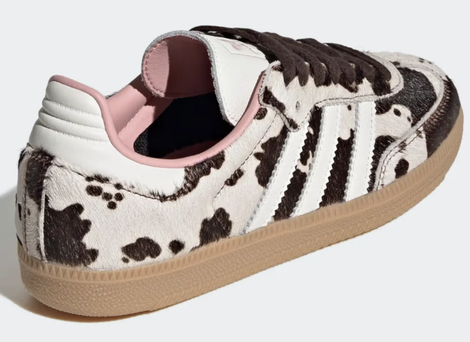 Women's adidas Samba OG 'Cow Print' – Dark Brown / Off White / Gum 3