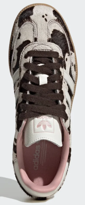 Women's adidas Samba OG 'Cow Print' – Dark Brown / Off White / Gum 3