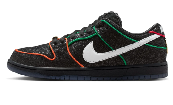 Nike SB Dunk Low Pro QS Men’s – Black/White/Challenge Red