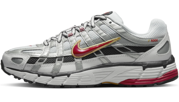 Women's Nike P-6000 CNPT – Metallic Silver / Red
