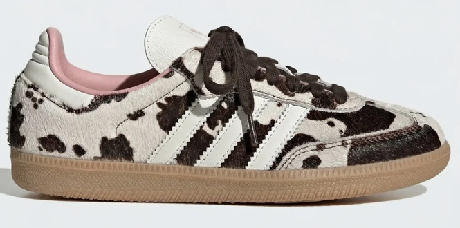 Women's adidas Samba OG 'Cow Print' – Dark Brown / Off White / Gum 3